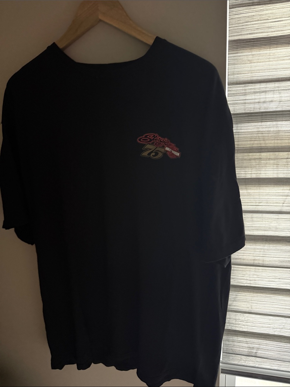 Harley Davidson Black Graphic Crewneck T-Shirt Detail size 2XL men’s cotton